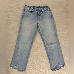 GRLFRND Carmen High-Rise Straight Leg Jeans in Time Warp
